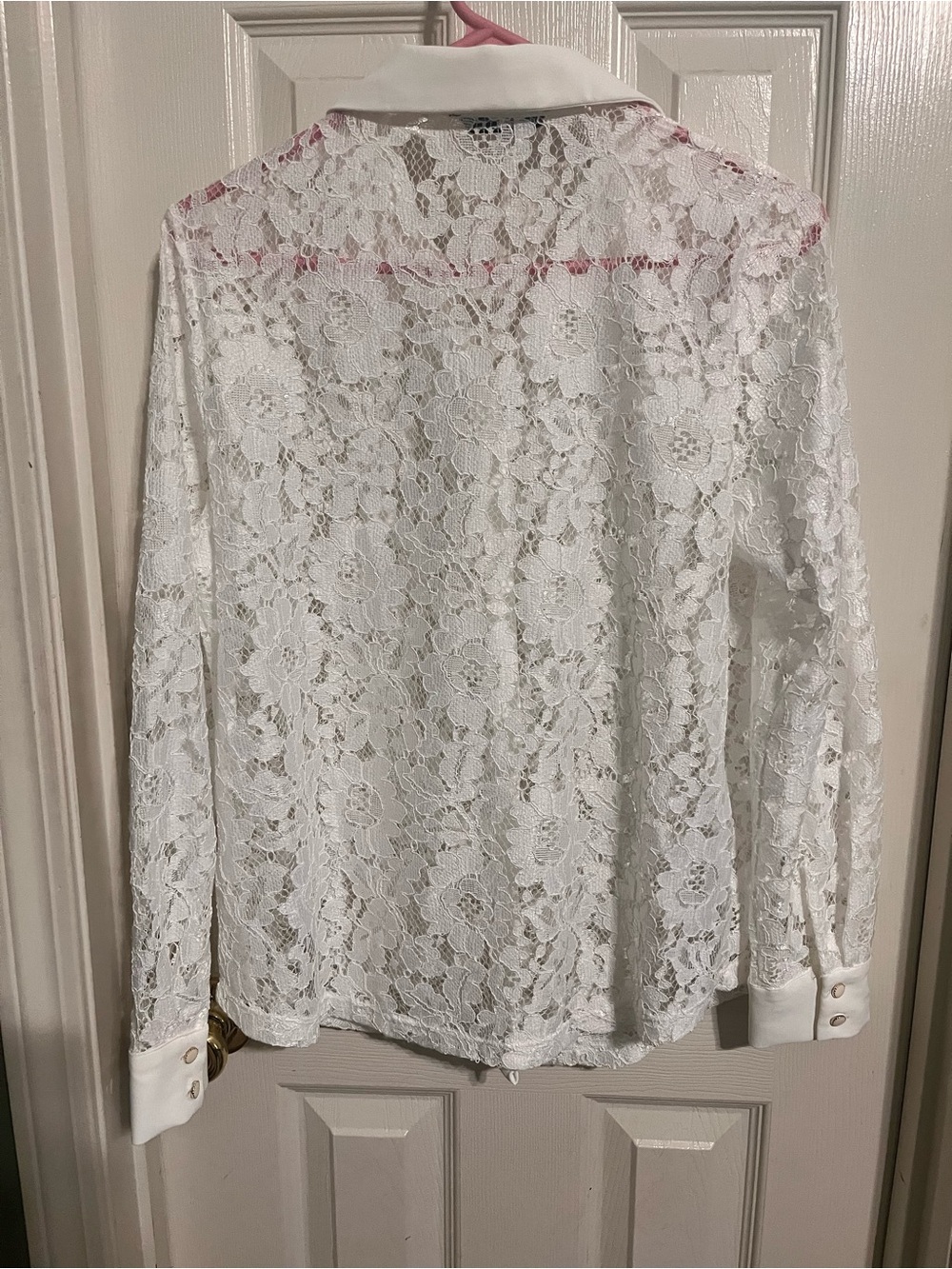 Cable & Gauge Full Lace Button-Up Top - Picture 8 of 8
